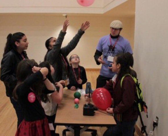 Girls from around the metro area learn about STEM during the 2016 Femme in STEM event.