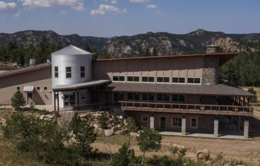 building in mountain landscape