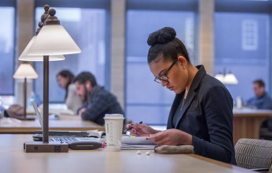 image of student studying